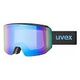 UVEX Lace Attract FM Skibrille, Black Matt + Mirror Blue