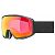 UVEX Victorious Small CV Ski Goggles, Black Matt + Mirror Red