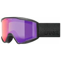 UVEX Blast FM Ski Goggles, Black Matt + Mirror Ruby