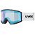 UVEX Blast FM Ski Goggles, Black Matt + Mirror Blue