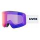 UVEX Provoqe FM Ski Goggles, Black Matt + Mirror Ruby