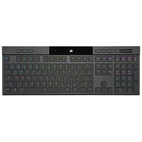 CORSAIR K100 AIR Wireless RGB Ultra-Thin, Cherry MX ULTRA LOW PROFILE RGB Tactile, Black, German layout (CH-913A01U-DE)