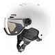 UVEX Wanted Visor Pro V Skihelm, M (54 - 58 cm), White Matt + Mirror Silver