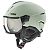 UVEX Instinct Visor Ski Helmet, S (53 - 56 cm), Oxid Green Matt + Mirror Silver