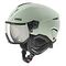 UVEX Instinct Visor Skihelm, M (56 - 58 cm), Oxid Green Matt + Mirror Silver