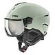UVEX Instinct Visor Skihelm, M (56 - 58 cm), Oxid Green Matt + Mirror Silver