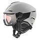 UVEX Instinct Visor Pro V Skihelm, XL (60 - 62 cm), Grey Matt + Mirror Silver