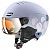UVEX Rocket Jr. Visor Skihelm, M (54 - 58 cm), Cool Lavender Abstract Matt + Mirror Silver