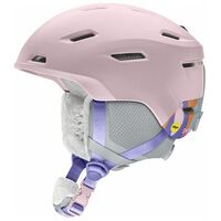 SMITH OPTICS Descend Jr. MIPS Ski Helmet, YM (53 - 58 cm), Matte Carnation Puzzzle