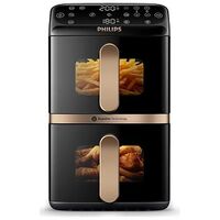 PHILIPS Airfryer Stacked Dual Basket 4000 Series, Black / Copper (NA462/79)