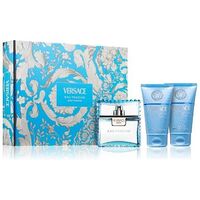 VERSACE Eau Fraîche pour Homme Eau de Toilette Spray 100 ml + Duschgel 50 ml + Aftershave Balm 50 ml Geschenkset