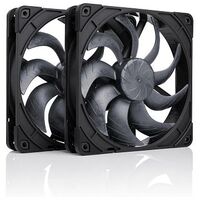 NOCTUA NF-A14x25 G2 PWM Sx2-PP chromax.black, 140mm, Black, pack of 2