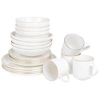 FURBER Dinner Service - 20-piece, White / Gold (F01597)