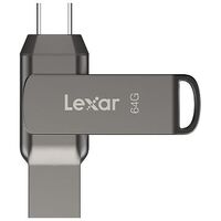 LEXAR JumpDrive D400, 64 GB, Silver (LJDD400064G-BNQNG)