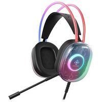 DELTACO DH230 Gaming Headset, Semi-Transparent (GAM-186)
