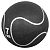 GORILLA SPORTS Medicine Ball - Rubber, Black/Silver, 7 kg