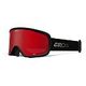 GIRO Cruz Flash Ski Goggle, Black/Tan Stacked + Amber Scarlet