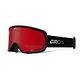 GIRO Cruz Flash Ski Goggle, Black Stacked + Amber Scarlet