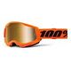100% Strata 2 Goggle, Neon Orange + Mirror True Gold