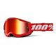 100% Strata 2 Goggle, Red + Mirror Red