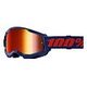 100% Strata 2 Goggle, Navy + Mirror Red