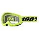 100% Strata 2 Goggle, Neon Yellow + Clear