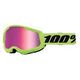 100% Strata 2 Junior Goggle, Neon Yellow + Mirror Pink