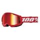 100% Strata 2 Junior Goggle, Red/White + Mirror Red