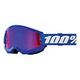 100% Strata 2 Junior Goggle, Blue/White + Mirror Red/Blue
