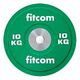 FITCOM Competition Bumper Plate, 10 kg, Green