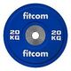 FITCOM Competition Bumper Plate, 20 kg, Blue