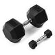 Hexagon Rubber Dumbbells