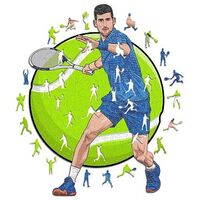 Tennis: Novak Djokovic - 150 Teile (Iconic Puzzles)