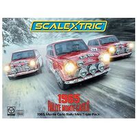 SCALEXTRIC 1965 Monte Carlo Rally Mini Triple Car Pack (C4488A)