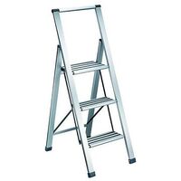 TECHNOCRAFT Aluminum Folding Ladder SLIMSTEP, 3 Steps (707316)