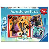Disney Zootropolis: Auf neuer Mission - 3x 49 Teile (Ravensburger)