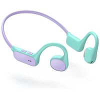 ICLEVER Kids Bluetooth Air Conduction Kopfhörer OWS01, Violett / Grün
