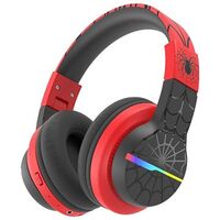 ICLEVER Kids Bluetooth Kopfhörer BTH12, Schwarz / Rot