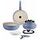 TEFAL Ingenio Serenity Cookware Set, 11-piece, Blue, Salt (L829SB04 ...