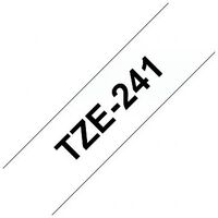 TZE-241 18mm Schriftband-Kassette für Brother wie TZ-241 schwarz-weiß 